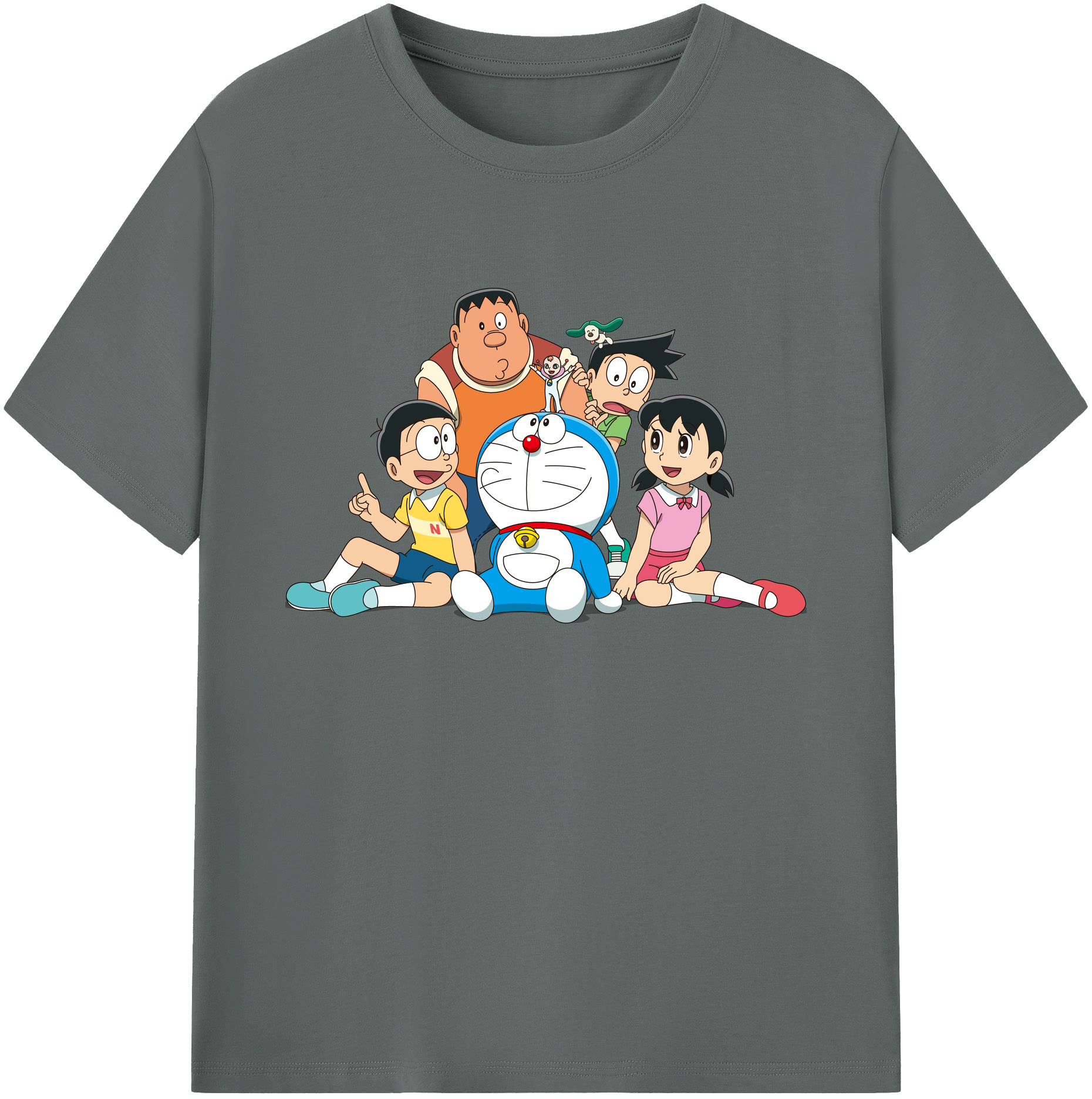 （画像用） ドラえもん Doraemon 綿100％ メンズ半袖Tシャツ｜肌触りやわらか＆通気性